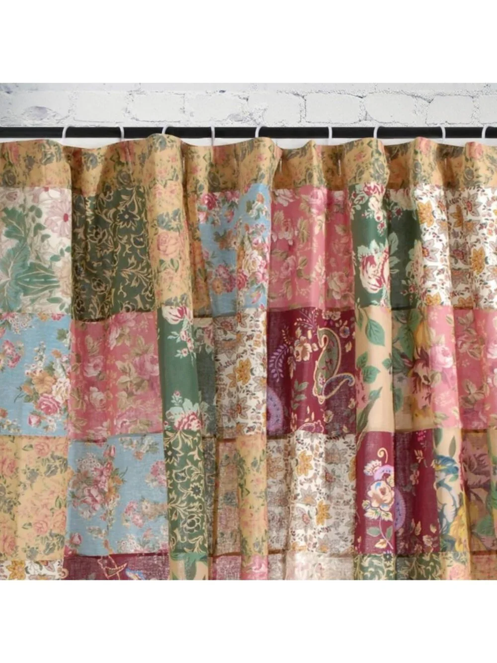 Antique Chic Patchwork Shower Curtain, 72x72